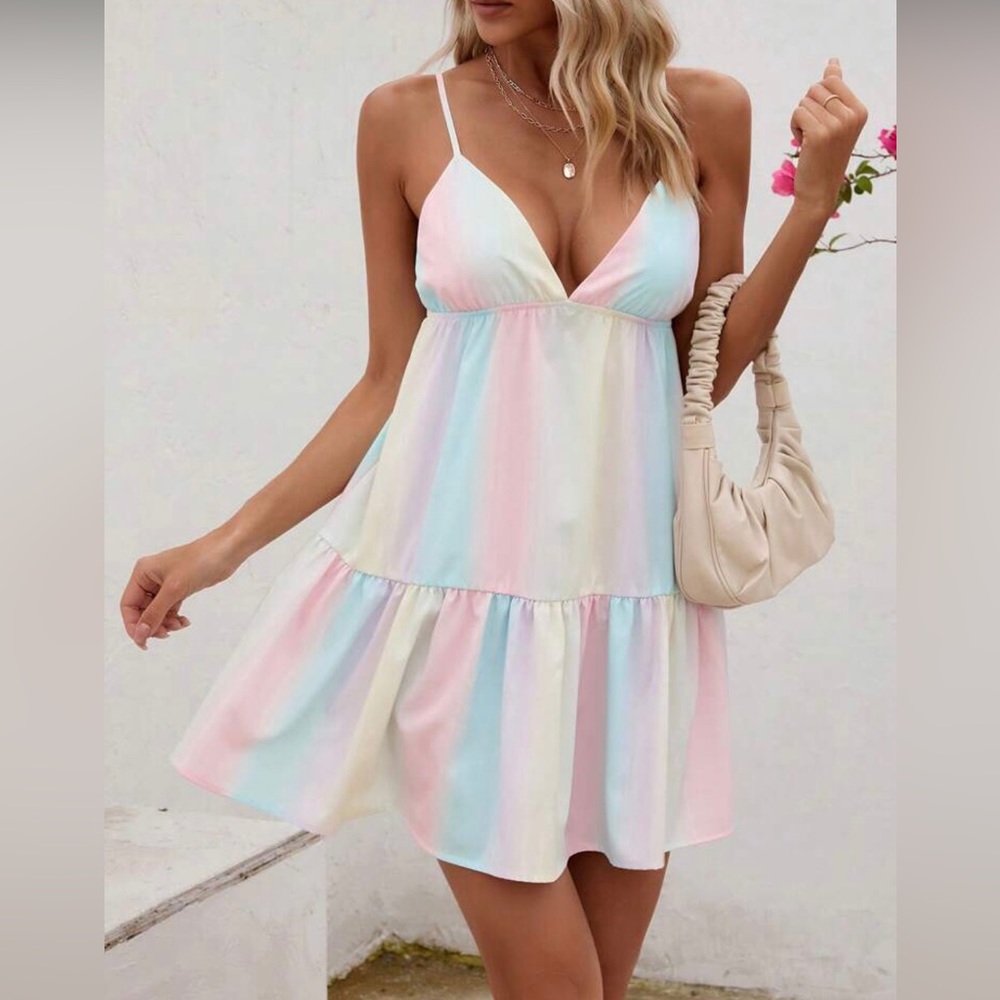 Pastel rainbow dress
